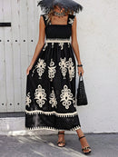 the PALM BEACH - Casual Bohemian Summer Loose Sleeveless A-Line Long Boho Casual Midi Dress