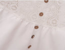 the MINI BOHO - Lace Tunic Sexy Deep V-Neck Button Bikini Cover-Ups Summer Sexy Ruffles Long Sleeves Mini Dresses