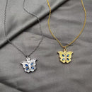 the LOVE BUTTERFLY - Butterfly I Love You Heart Luckly Butterfly Necklace