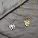 the LOVE BUTTERFLY - Butterfly I Love You Heart Luckly Butterfly Necklace