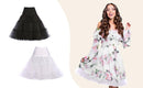 the PETTICOAT - Women's 50s Vintage Tulle Petticoat Half Slip Tutu Underskirt