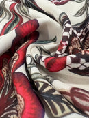 the BROWN PRAIRIE BOHO - Casual V-Neck Short Sleeve Polyester Long Dress, Elegant, All-Over Plants Print, No Pockets Dress for Vacation, Outdoor Wear