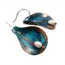 the TEAL PEARL - Bohemian Natural Simplicity Women's Fashion Earrings, Women's Jewelry Gifts, Suitable for Banquet, Romantic Wedding, Valentine's Day Gifts