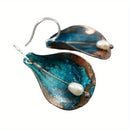 the TEAL PEARL - Bohemian Natural Simplicity Women's Fashion Earrings, Women's Jewelry Gifts, Suitable for Banquet, Romantic Wedding, Valentine's Day Gifts