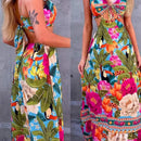 the VIBRANT JUNGLE - Summer Beach Dress, Boho Chic Vacation Outfit