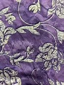 the LAVENDER FIELDS - Bohemian Folk Digital Print Short-Sleeve Linen Dress