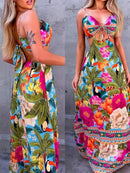 the VIBRANT JUNGLE - Summer Beach Dress, Boho Chic Vacation Outfit