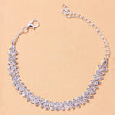 the SPARKLER - Fashion Shining Lozenge Chain Anklet for Women, Fashion Summer Beach Ankle Bracelet Barefoot Sandals Foot Jewelry