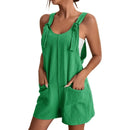 the ROMPER BOHO - Casual Boho Loose Style Summer Overalls Solid Color Sleeveless Rompers, Summer Casual Jumpsuit with Pockets