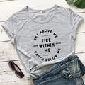 Sky Above Me Earth Below Me Fire Within Me Harm None T-shirt Women Goth Emo Spiritual Tees Tops Witch Craft Pagan Wiccan Tshirt