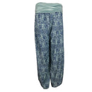 the HERD OF ELEPHANTS - Women's Boho Elephant Print Low Waist Long Loose Baggy Bloomer Pants