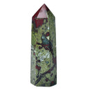 the DRAGON BLOOD STONE - 1PC Natural Dragon Blood Stone, Crystal Point Reiki Healing Stone, Hexagonal Prisms Obelisk Wand, Tower Energy Meditation Gift