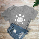 the MOON LOTUS - Mystical Moon Phases Lotus Flower Spiritual Astrology T-Shirts
