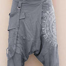 the BAGGY BOHO - Women Low Rise Retro Print Saggy Baggy Casual Hip-Hop Cargo Streetwear Loose Harem Pants