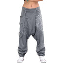 the BAGGY BOHO - Women Low Rise Retro Print Saggy Baggy Casual Hip-Hop Cargo Streetwear Loose Harem Pants