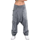 the BAGGY BOHO - Women Low Rise Retro Print Saggy Baggy Casual Hip-Hop Cargo Streetwear Loose Harem Pants