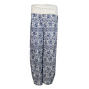 the HERD OF ELEPHANTS - Women's Boho Elephant Print Low Waist Long Loose Baggy Bloomer Pants