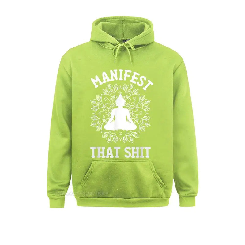 Manifest That Shit Mandala Law Of Attraction Spiritual Hooded Pullover Normcore Fitness Autumn Hoodies Cheap Sportswears Women