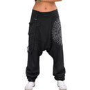 the BAGGY BOHO - Women Low Rise Retro Print Saggy Baggy Casual Hip-Hop Cargo Streetwear Loose Harem Pants