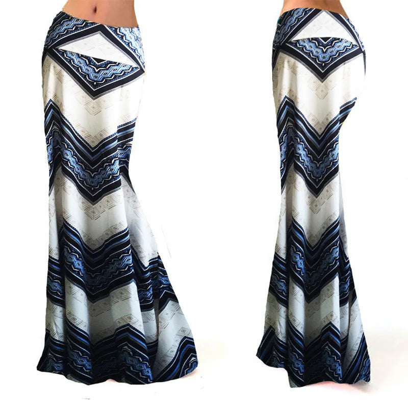 S-3XL Spring Elastic High-waist Long Pencil Skirt For Women 2024 Printed Pencil Maxi Skirt Faldas Largas Mujer Para Fiesta