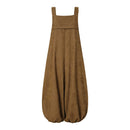 the ROMPER BOHO - Streetwear Corduroy Bibbed Wide Leg Pant Drop Crotch Overalls Loose Casual Suspender Rompers/Jumpsuits