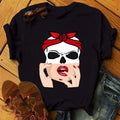 Women&#39;s T-shirt Harajuku Skull Deer Camouflage Burlap Turban T-shirt Clothes Short Sleeve Graphic T-shirt Tops in the Woods