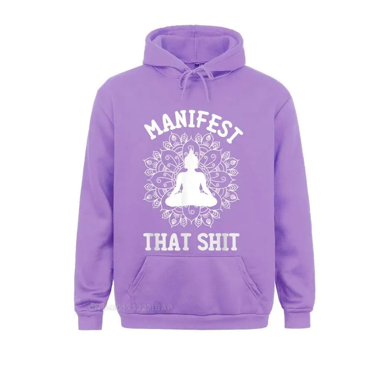 Manifest That Shit Mandala Law Of Attraction Spiritual Hooded Pullover Normcore Fitness Autumn Hoodies Cheap Sportswears Women