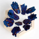 the PEACOCK FEATHER - Black Tourmaline Peacock Feather Electroplated Crystal Healing Reiki Mineral Specimen DIY Jewelry, Home Decoration Rainbow Stone