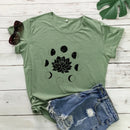 the MOON LOTUS - Mystical Moon Phases Lotus Flower Spiritual Astrology T-Shirts