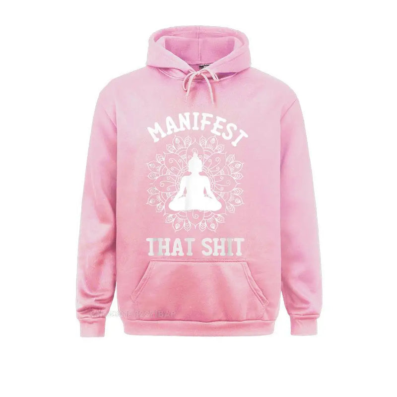 Manifest That Shit Mandala Law Of Attraction Spiritual Hooded Pullover Normcore Fitness Autumn Hoodies Cheap Sportswears Women