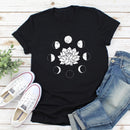 the MOON LOTUS - Mystical Moon Phases Lotus Flower Spiritual Astrology T-Shirts