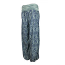 the HERD OF ELEPHANTS - Women's Boho Elephant Print Low Waist Long Loose Baggy Bloomer Pants