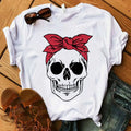 Women&#39;s T-shirt Harajuku Skull Deer Camouflage Burlap Turban T-shirt Clothes Short Sleeve Graphic T-shirt Tops in the Woods