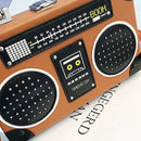 the BOOMBOX BAG - Unique Retro Radio Box Bag, Ladies Leather Handbag Shoulder Bag. Metal Handle Purse, Women's Crossbody Messenger