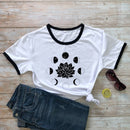 the MOON LOTUS - Mystical Moon Phases Lotus Flower Spiritual Astrology T-Shirts
