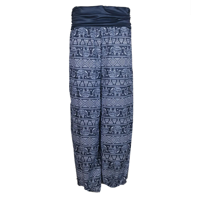 Women Boho Pants Elephant Print sport Low Waist Long Pants Loose Baggy Bloomer Trousers Long Pants Loose Baggy Bloomer Trousers