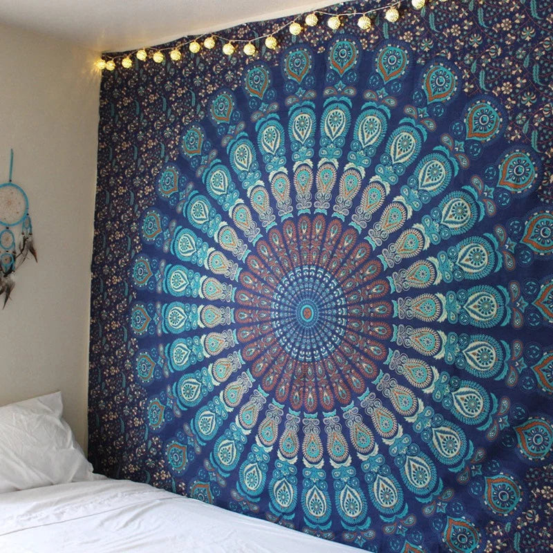 the KALEIDOSCOPE - New Indian Mandala Tapestry, Hippie Home Decorative Wall Hanging, Bohemia Beach Mat Tablecloth