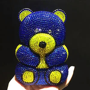 the PANDA - Women Panda Shape Crystal Evening Bag, Beaded Day Clutches, Lady Wedding Purse Rhinestones Handbags, Evening Dress Clutch Bags