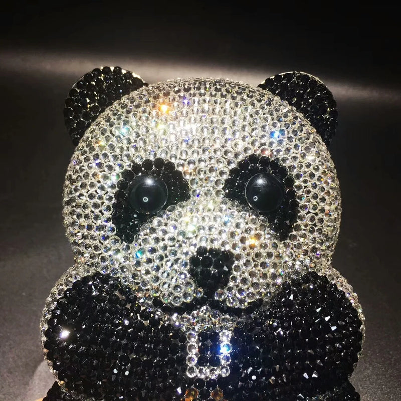 the PANDA - Women Panda Shape Crystal Evening Bag, Beaded Day Clutches, Lady Wedding Purse Rhinestones Handbags, Evening Dress Clutch Bags