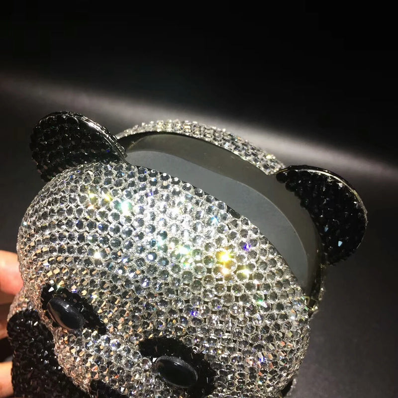 the PANDA - Women Panda Shape Crystal Evening Bag, Beaded Day Clutches, Lady Wedding Purse Rhinestones Handbags, Evening Dress Clutch Bags