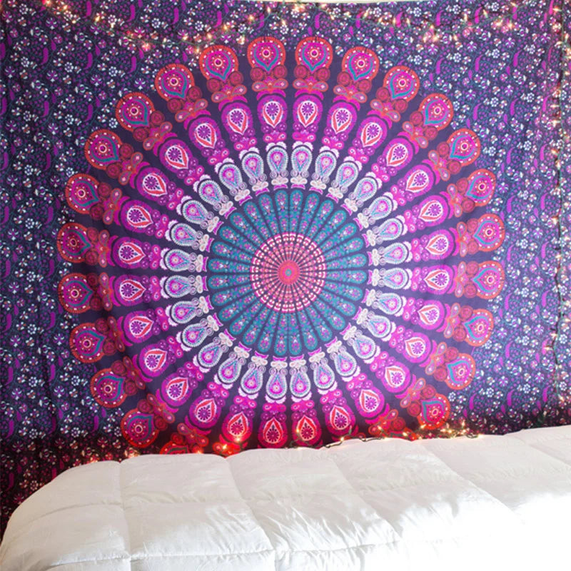 the KALEIDOSCOPE - New Indian Mandala Tapestry, Hippie Home Decorative Wall Hanging, Bohemia Beach Mat Tablecloth