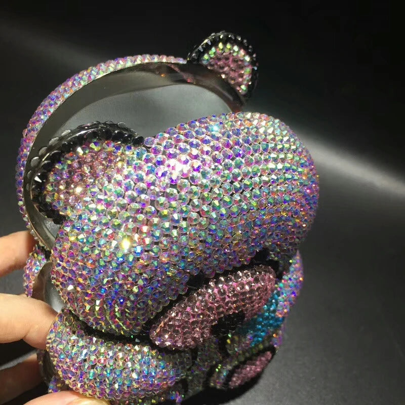 the PANDA - Women Panda Shape Crystal Evening Bag, Beaded Day Clutches, Lady Wedding Purse Rhinestones Handbags, Evening Dress Clutch Bags