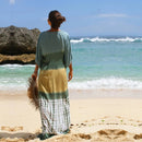 the BOHO KAFTAN - Bohemian Printed V-Neck Batwing Sleeve Long Loose Summer Moroccan Kaftan Dress for Women