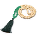the PRECIOUS STONES - Fashion Bohemian Tassel Yoga Wooden Jewelry Handmade Natural Stone Tassel Necklace for Women Lariat Necklaces
