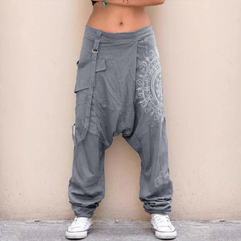 Men Women Low Rise Retro Print Saggy Baggy Trousers Casual Hip-hop cargo pants Streetwear Loose Harem Pants pantalones de mujer