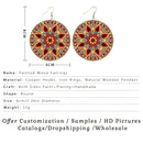 the AFRICAN ART - Painting Bohemian Natural African Wooden Drop Earrings