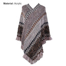 the BOHO CAPE - Women's Bohemian Daily Wear Thick Knitted Poncho Coat/Cape