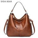 the HOBO - Hobo Bag, Leather Women Handbags, Female Leisure Shoulder Bags/Fashion Purses, Vintage Large Capacity Tote Bag