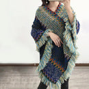 the BOHO CAPE - Women's Bohemian Daily Wear Thick Knitted Poncho Coat/Cape