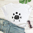 the MOON LOTUS - Mystical Moon Phases Lotus Flower Spiritual Astrology T-Shirts